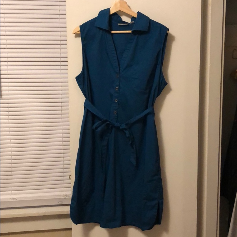 Blue summer work dress